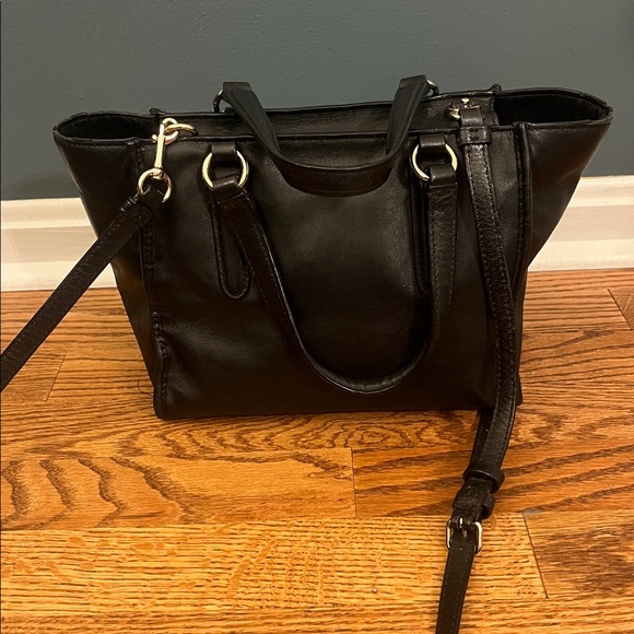 Coach Mini Crosby Carryall Handbag Black Leather Logo 33537 - Picture 2 of 16